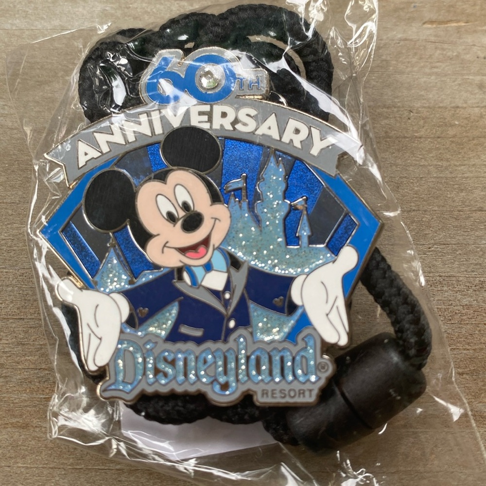 Disneyland 60th Diamond Anniversary Lanyard Medal, NEW RARE
